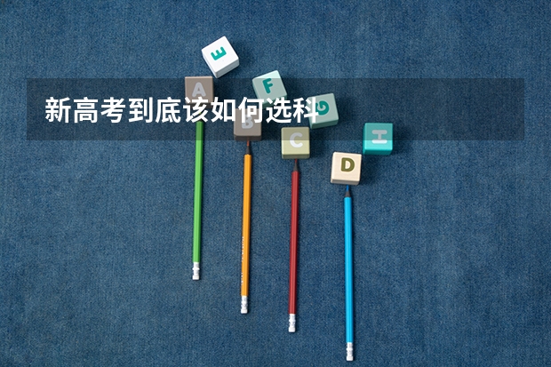 新高考到底该如何选科