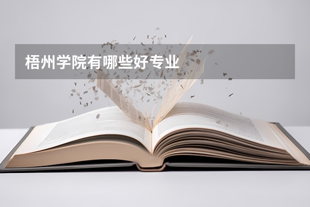 梧州学院有哪些好专业