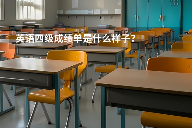 英语四级成绩单是什么样子？