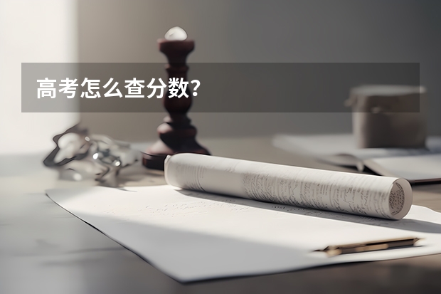 高考怎么查分数？