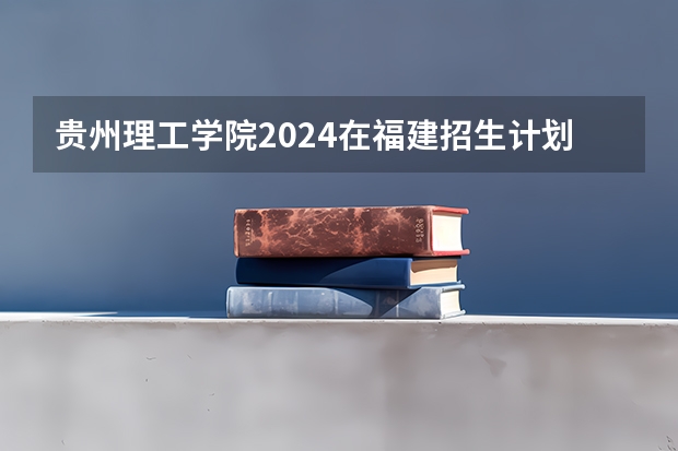 贵州理工学院2024在福建招生计划（招生人数）