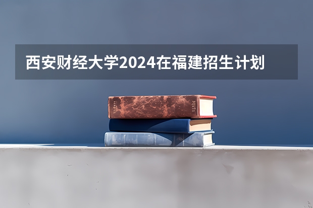 西安财经大学2024在福建招生计划（招生人数）