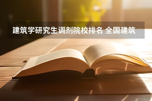 建筑学研究生调剂院校排名 全国建筑学专业排名