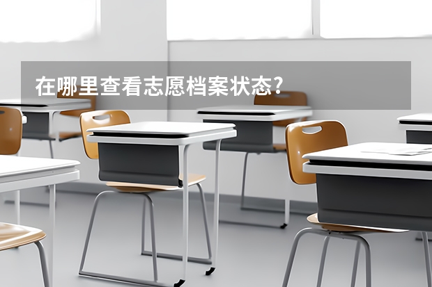 在哪里查看志愿档案状态?