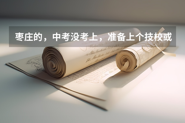 枣庄的，中考没考上，准备上个技校或者职高，大家有什么可以推荐的吗，不要私立的
