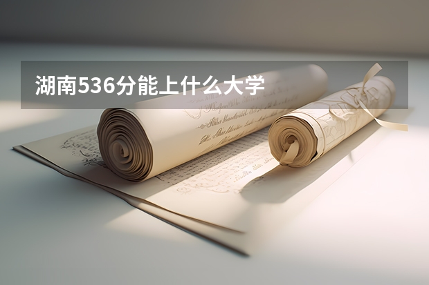 湖南536分能上什么大学