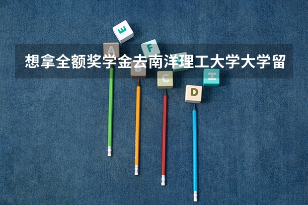 想拿全额奖学金去南洋理工大学大学留学吗