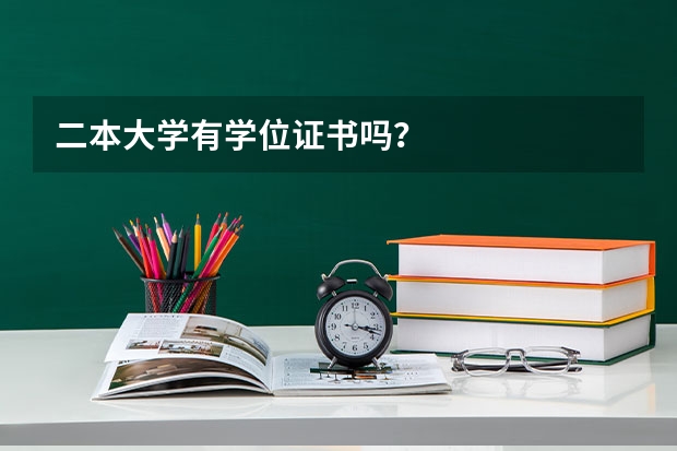 二本大学有学位证书吗？
