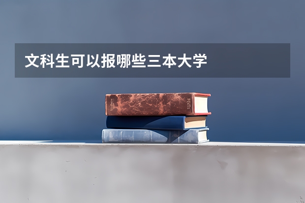 文科生可以报哪些三本大学