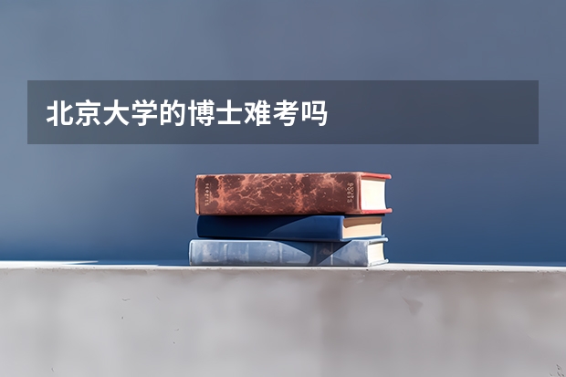 北京大学的博士难考吗