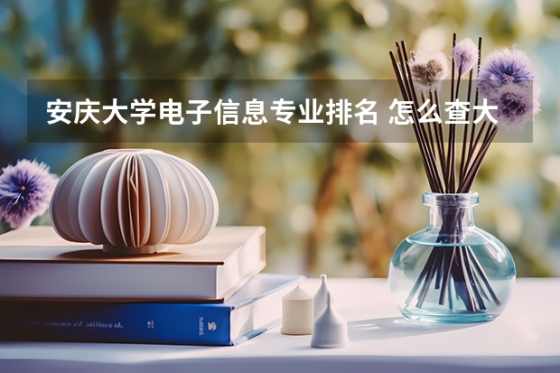 安庆大学电子信息专业排名 怎么查大学专业排名？